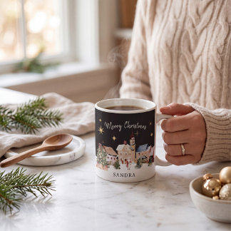 Juldekoration Vattenfärg Design Mugg