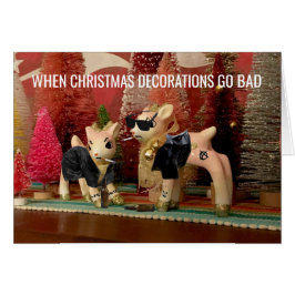 Juldekorationer Borta felaktigt anpassade-kort Hälsningskort