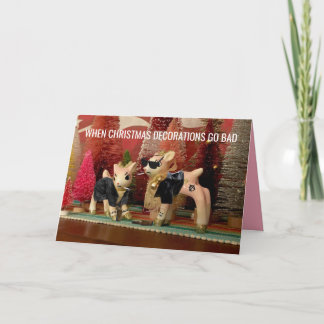 Juldekorationer Borta felaktigt helgdag-kort Helgkort