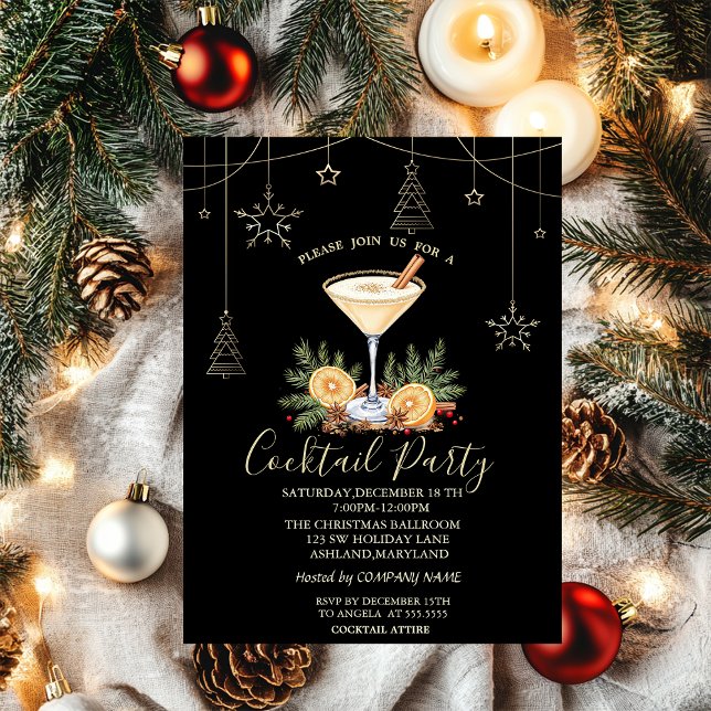 Juldekorationer Cocktail Orange Jul  Inbjudningar (Skapare uppladdad)