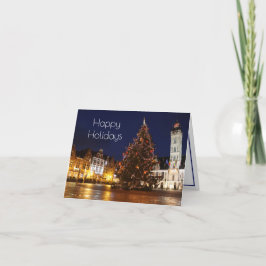 Juldekorationer, Dendermonde, Belgien Helgkort