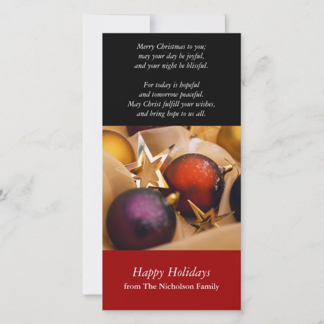 Juldekorationer Fotokort Julkort (Framsida)