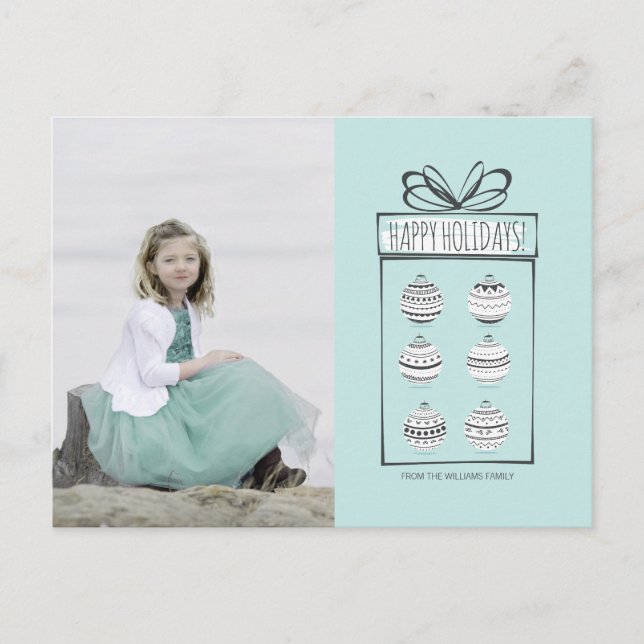 Juldekorationer Högtidlig Fotopostkort Helg Vykort (Framsida)