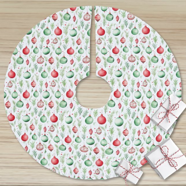 Juldekorationer Julgransmatta Borstad Polyester (Ornaments Pattern Christmas Brushed Polyester Tree Skirt)