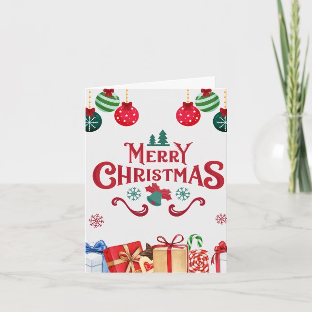 Juldekorationer Merry Christmas-kort Kort (Framsida)