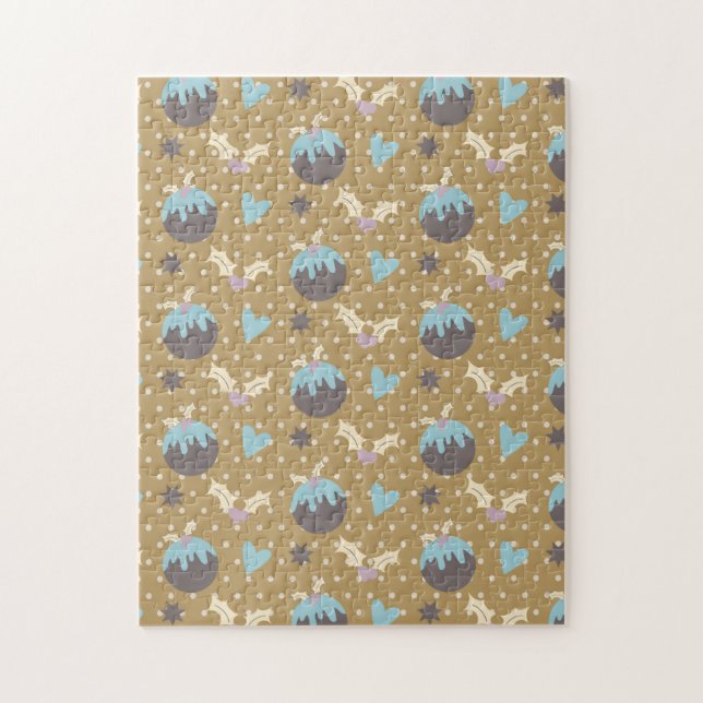 Juldekorationer och järnek pussel (Vertikal)