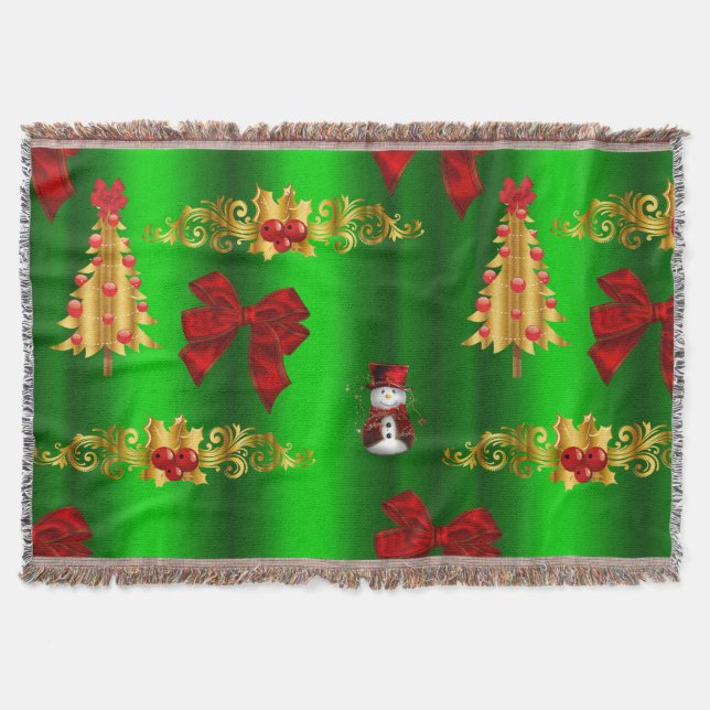 Juldekorationer på Grönt Mysfilt (Framsidan)