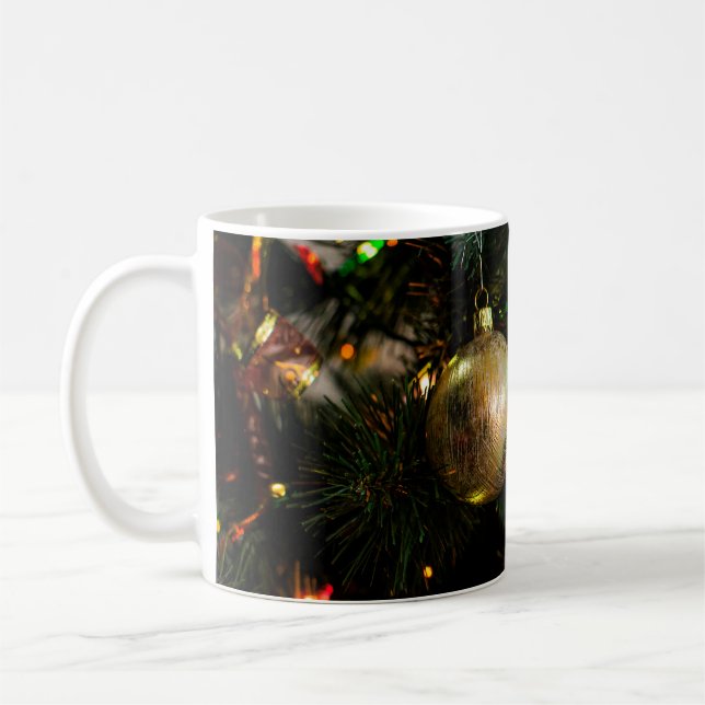 Juldekorationer på Julgran Kaffemugg (Vänster)