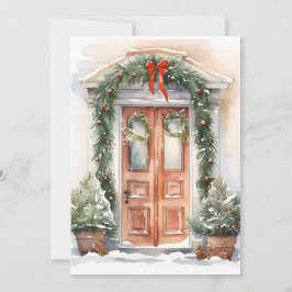 Juldekorationer på julhälsningskort julkort