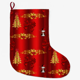 Juldekorationer på Red Stor Julstrumpa