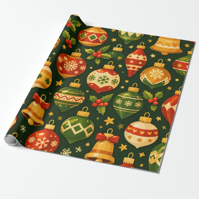 Juldekorationer Presentpapper (Utrullad)
