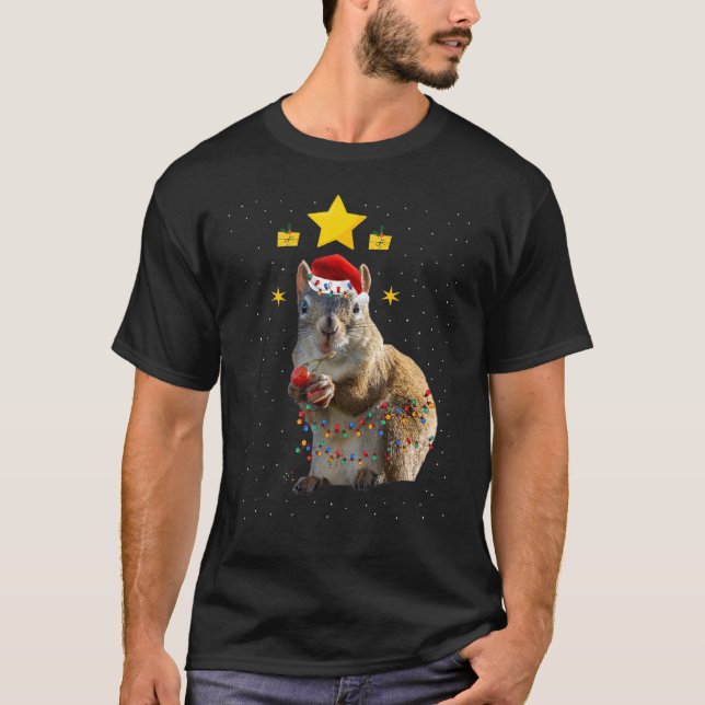 Juldekorationer Santa Hat Julafton Ligh T Shirt (Framsida)