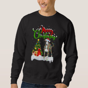Juldekorationer Santa Italiensk Mops Hund Jul Lång Ärmad Tröja