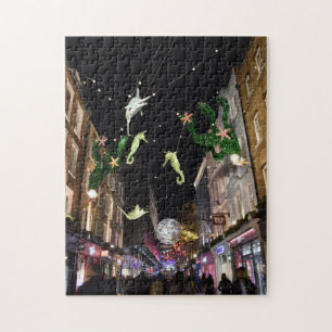 Juldekorationer, SoHo, London UK Pussel