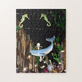 Juldekorationer, SoHo, London UK Pussel