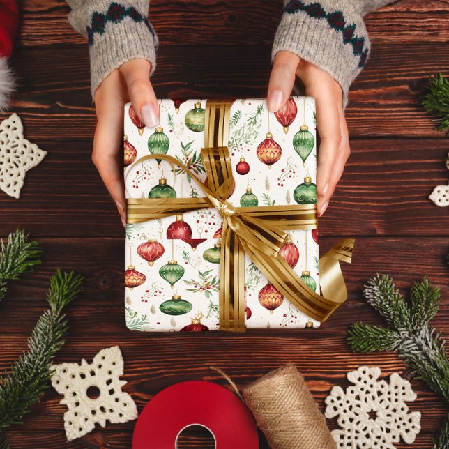 Juldekorationer Sömlöst Mönster Presentpapper (Skapare uppladdad)