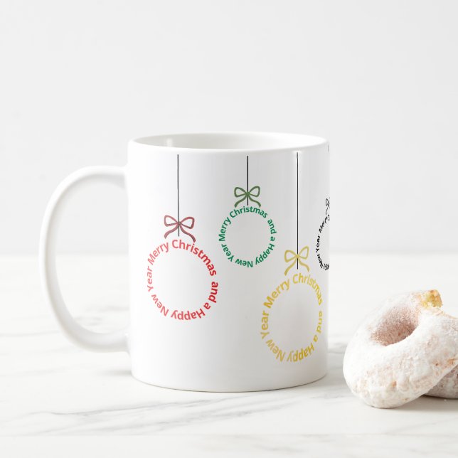 Juldekorationer Text Design Kaffemugg (Med munk)