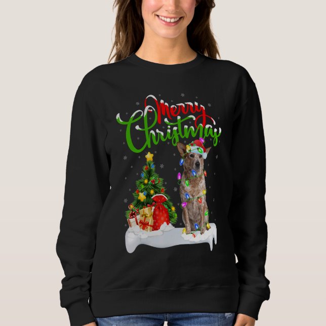 Juldekorationer Tomte Australsk Nötboskap Hund Chr T Shirt (Framsida)