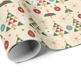 Juldekorationer Träd Mönster Presentpapper