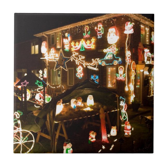 Juldekorationer utomhus kakelplatta (Framsidan)