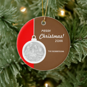 Juldekorativa Boll Julgransprydnad Keramik