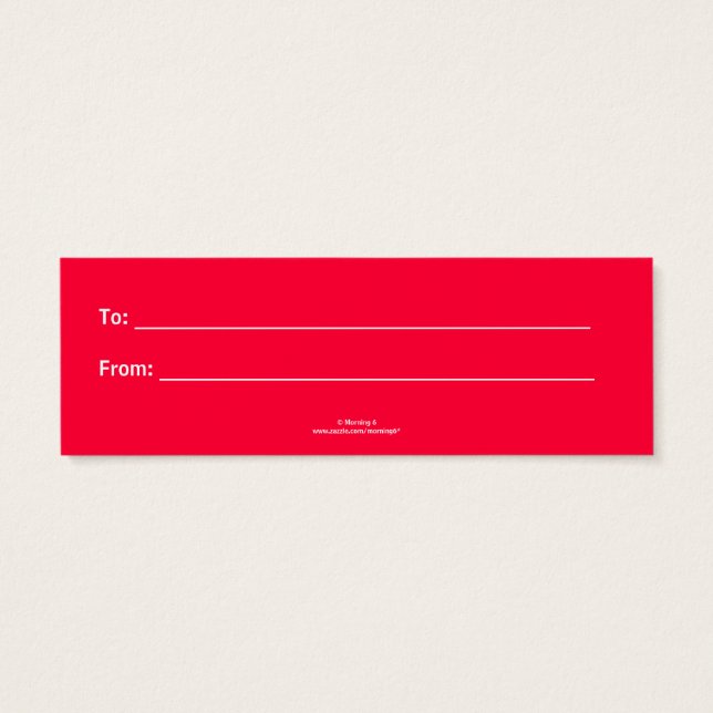 Juldekorativa Boll Litet Visitkort (Baksidan)