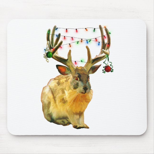Juldekorerad jackalope musmatta (Framsidan)