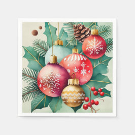 Juldelegering i vattenfärg pappersservett