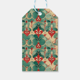 Juldeller med vattenfärg presentetikett