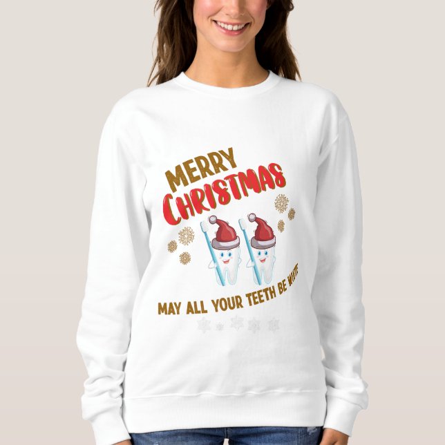 Juldentist Tooth God jul T Shirt (Framsida)