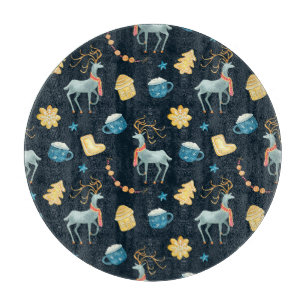 Juldepåer: Vattenfärg Sömlös Mönster