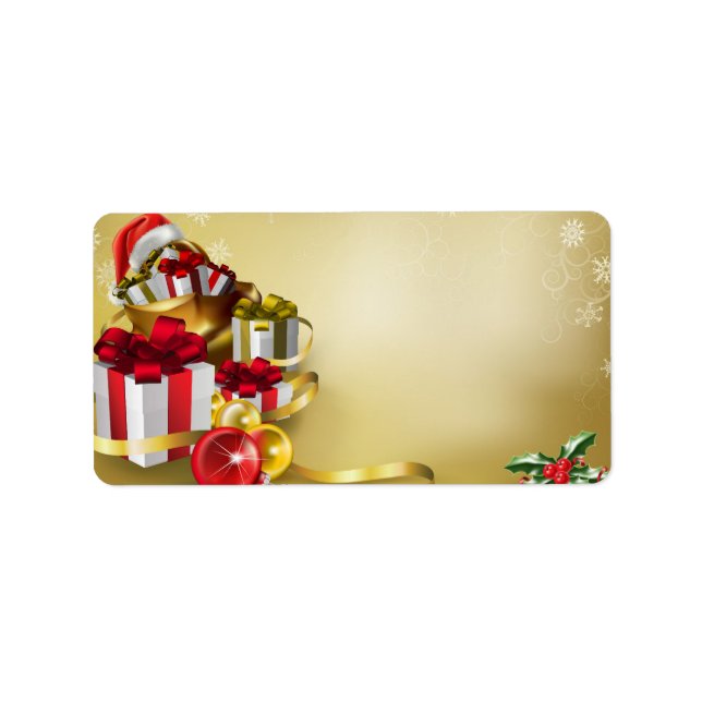 Juldesign Adressetikett (Framsidan)