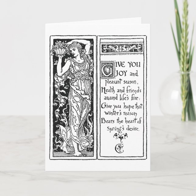 Juldesign av Walter Crane Helgkort (Framsida)