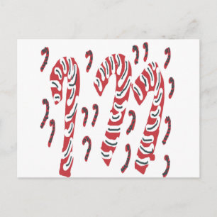 juldesign Candy cane Helg Vykort