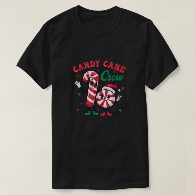 juldesign för besättningen candy cane t shirt (Design framsida)