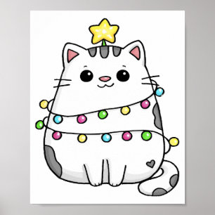 Juldesign för Cute Cat Poster