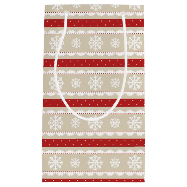 Juldesign för Cute Light Beige White Snöflingor (Framsidan)