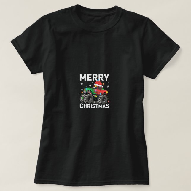 Juldesign för festsmonster Lastbil T Shirt (Design framsida)