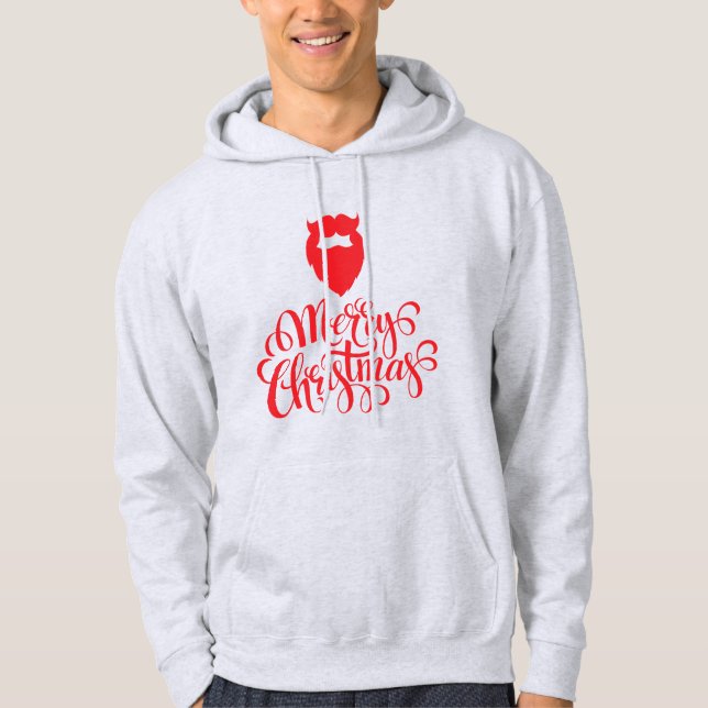 Juldesign, julskägge hoodie (Framsida)