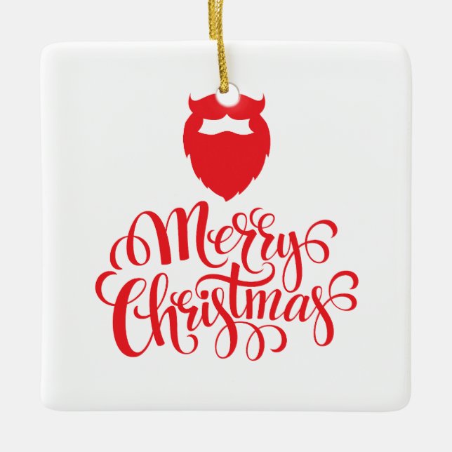 Juldesign, julskägge julgransprydnad keramik (Framsida)