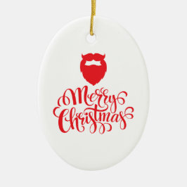 Juldesign, julskägge julgransprydnad keramik