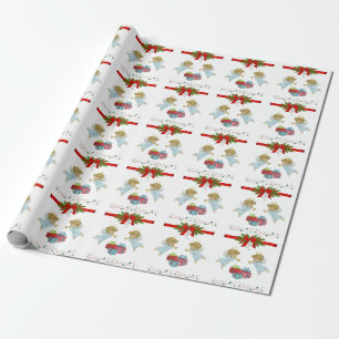 Juldesign med änglar presentpapper