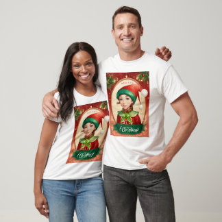 Juldesign med Elf & Jultomten T Shirt