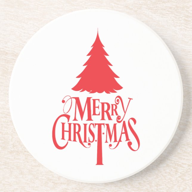 Juldesign med rött träd underlägg (Framsidan)