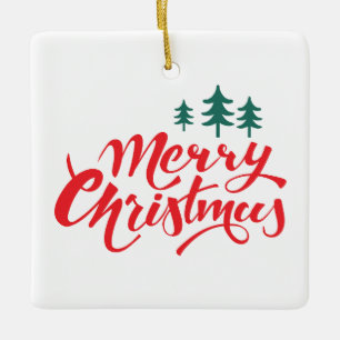 Juldesign med träd julgransprydnad keramik