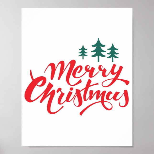 Juldesign med träd poster (Framsidan)
