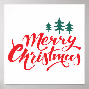 Juldesign med träd poster