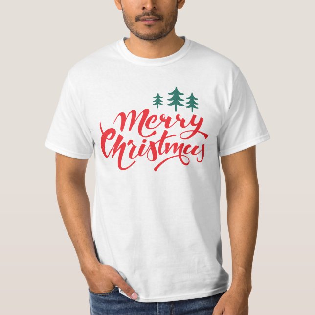 Juldesign med träd t shirt (Framsida)