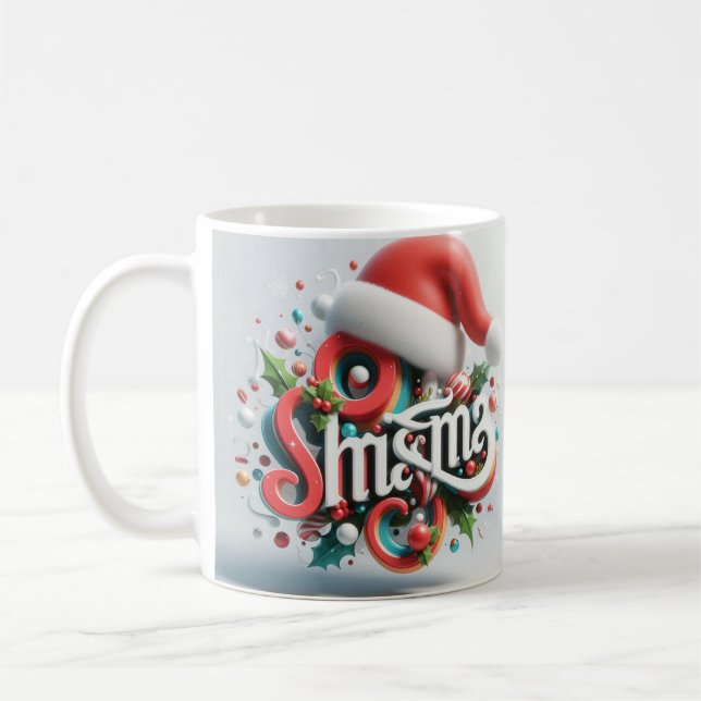 Juldesign Mugg Festiv Design (Vänster)