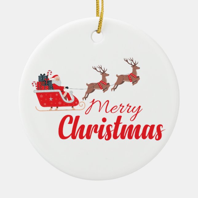 Juldesign och renar julgransprydnad keramik (Framsidan)